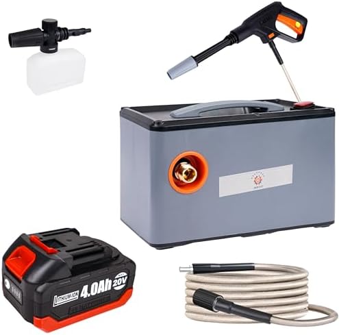 Nettoyeur haute pression sans fil, 2000 psi, avec batterie de 4,0 Ah,