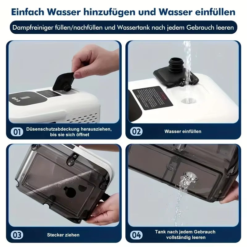 Nettoyeur à vapeur portatif haute pression 2500W